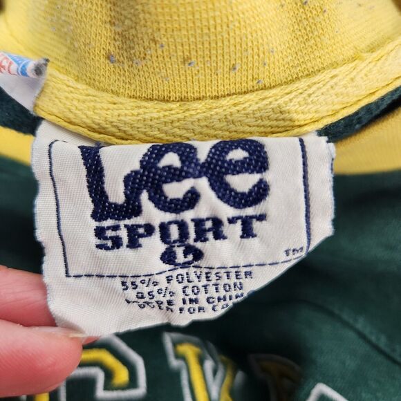 VTG 90s Green Bay Packers Sweater Men L Green Embroidered NFL Retro Colorblock - Picture 12 of 12